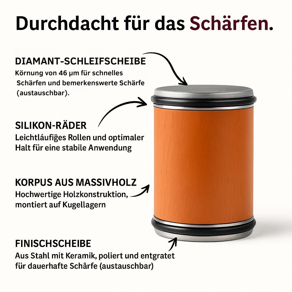 Diamant-Rollen Messerschärfer